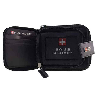 Swiss Military Black Synthetic Men's Wallet (PW4)