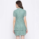 "Women Lace Cutout Detail Layered Dress "