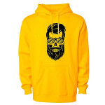 More & More Unisex Cotton Hooded Neck Beard Man Printed Hoodie