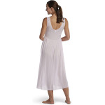 Miss Elaine Nightgown - Women's Silk Essence Long Gown, Lace V-Neck, Sleepwear