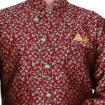 Avaeta Jacquard Embroidered Men Sherwani With Patiyala