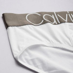 Men White Solid Briefs