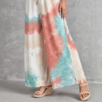 GRECIILOOKS Women's Tie-dye Loose Fit Flared Wide Leg Palazzo Pants | Women's Cotton Rayon Regular Fit Palazzo Pants